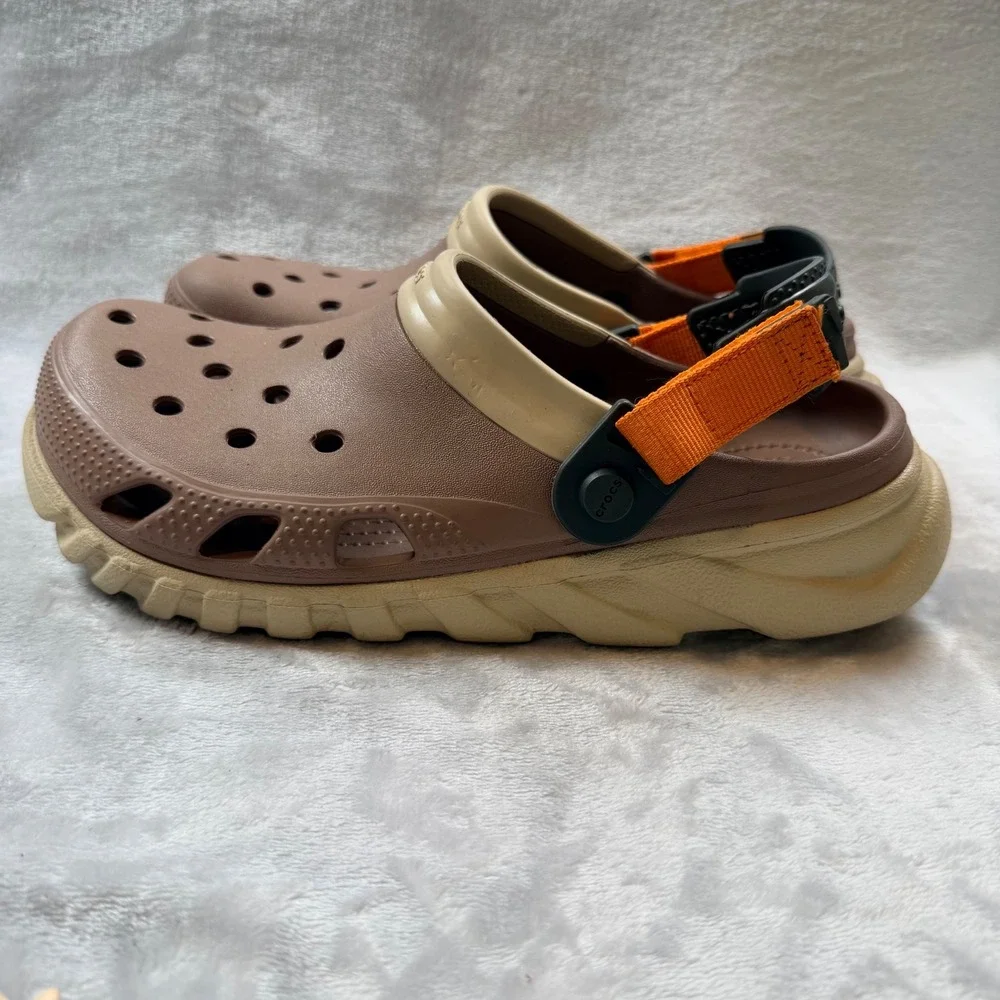 Crocs Clogs Duet Max II Truffle Back Strap Rugged M 8 / W 10 Platform Sandals